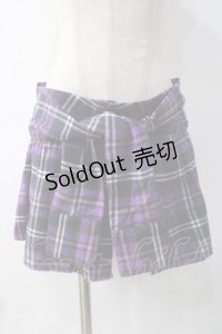 Candy Stripper / CHECK SHORTパンツ 2 パープル Y-25-05-10-163-PU-PA-SZ-ZY