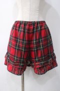 Candy Stripper / CHECK BELT パンツ S 赤 Y-25-05-10-164-PU-PA-SZ-ZY