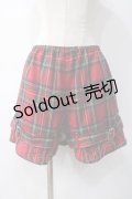 Candy Stripper / CHECK BELT パンツ S 赤 Y-25-05-10-164-PU-PA-SZ-ZY