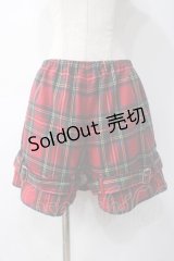 Candy Stripper / CHECK BELT パンツ S 赤 Y-25-05-10-164-PU-PA-SZ-ZY