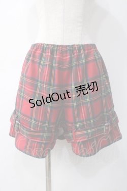 画像1: Candy Stripper / CHECK BELT パンツ S 赤 Y-25-05-10-164-PU-PA-SZ-ZY