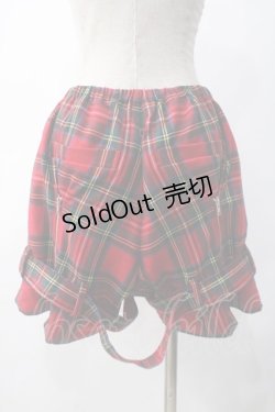画像2: Candy Stripper / CHECK BELT パンツ S 赤 Y-25-05-10-164-PU-PA-SZ-ZY