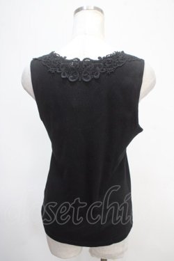 画像2: axes femme / モチーフレースタンク M 黒 Y-25-05-10-002-AX-TO-SZ-ZY