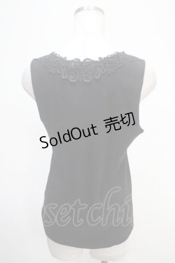 画像2: axes femme / モチーフレースタンク M 黒 Y-25-05-10-002-AX-TO-SZ-ZY