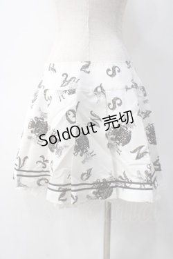 画像2: ALICE and the PIRATES / アリスとアルファベットの迷宮柄スカート  オフ Y-25-05-10-166-PA-SK-SZ-ZY