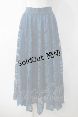 画像1: axes femme / レースサーキュラースカート M ブルー Y-25-05-10-168-AX-SK-SZ-ZI