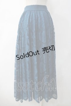 画像2: axes femme / レースサーキュラースカート M ブルー Y-25-05-10-168-AX-SK-SZ-ZI