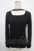 axes femme / チョーカー風テレコカットソー M 黒 Y-25-05-10-021-AX-TO-SZ-ZY