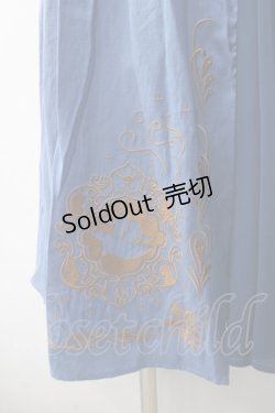 画像3: axes femme / アラジン刺繍ミディスカート M 青 Y-25-05-10-172-AX-SK-SZ-ZT495