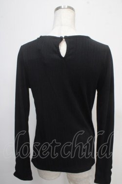 画像2: axes femme / チョーカー風テレコカットソー M 黒 Y-25-05-10-021-AX-TO-SZ-ZY