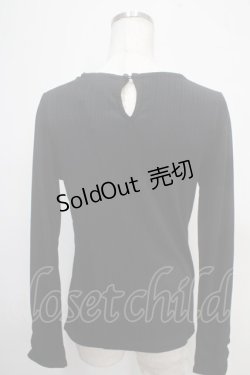画像2: axes femme / チョーカー風テレコカットソー M 黒 Y-25-05-10-021-AX-TO-SZ-ZI