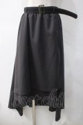 axes femme / ベルト付フィッシュテールスカート M チャコール Y-25-05-10-173-AX-SK-SZ-ZY
