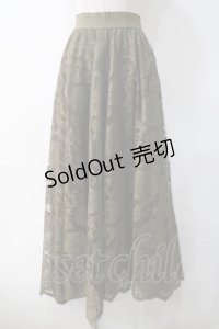 axes femme / レースサーキュラースカート M カーキ Y-25-05-10-174-AX-SK-SZ-ZT495