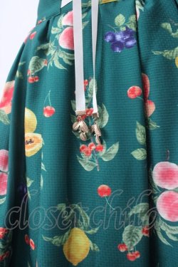 画像3: axes femme / ミックスフルーツ柄スカート M グリーン Y-25-05-10-177-AX-SK-SZ-ZY