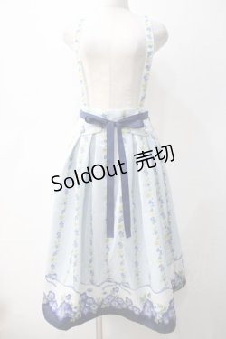 画像1: axes femme / ネモフィラ＆ポピー柄スカート M サックス Y-25-05-10-178-AX-SK-SZ-ZY