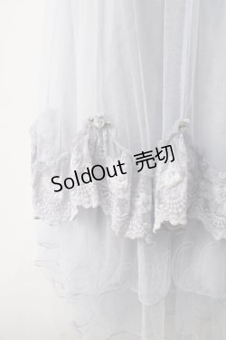 画像3: axes femme / ローズ付ドレープチュールスカート F サックス Y-25-05-10-179-AX-SK-SZ-ZY