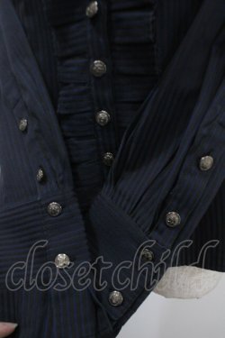 画像3: PUTUMAYO / フリルストライプブラウス  紺 Y-25-05-10-024-PT-BL-SZ-ZY