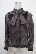 metamorphose / 共フリルスタンドカラーブラウス  ワイン Y-25-05-10-027-ME-BL-SZ-ZY