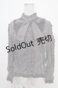 metamorphose / 共フリルスタンドカラーブラウス  ワイン Y-25-05-10-027-ME-BL-SZ-ZY