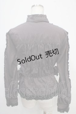 画像2: metamorphose / 共フリルスタンドカラーブラウス  ワイン Y-25-05-10-027-ME-BL-SZ-ZY