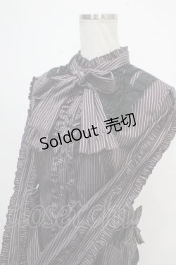 画像3: metamorphose / 共フリルスタンドカラーブラウス  ワイン Y-25-05-10-027-ME-BL-SZ-ZY