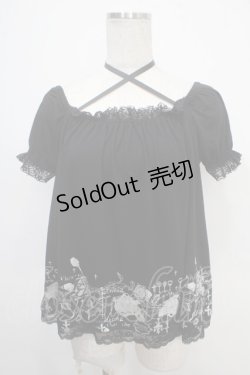 画像1: PUTUMAYO / シークレットガーデンカットソー  黒 Y-25-05-10-028-PT-TO-SZ-ZY