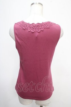 画像2: axes femme / モチーフレースタンク M ピンク Y-25-05-10-003-AX-TO-SZ-ZY