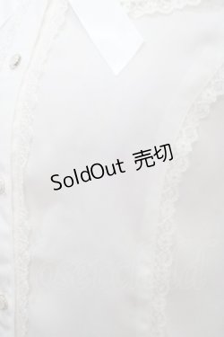 画像3: axes femme kawaii / ギャザー丸襟半袖ブラウス M 白 Y-25-05-10-029-AX-BL-SZ-ZY
