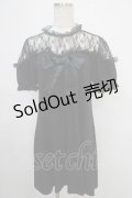 Ank Rouge / レース切り替えワンピース  黒 Y-25-05-10-032-CA-OP-SZ-ZY