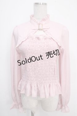 画像1: axes femme kawaii / バックルデザインブラウス  ピンク Y-25-05-10-033-AX-BL-SZ-ZY