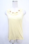 axes femme / ガーデンフリルレースタンク  イエロー Y-25-05-10-004-AX-TO-SZ-ZY