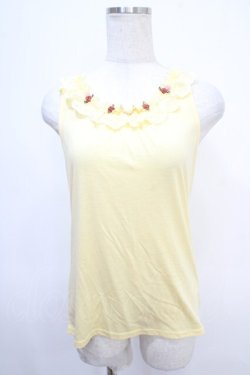 画像1: axes femme / ガーデンフリルレースタンク  イエロー Y-25-05-10-004-AX-TO-SZ-ZY