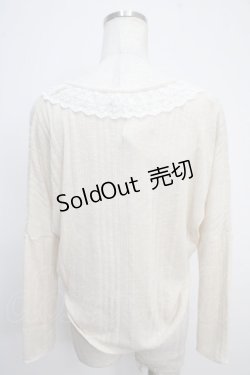 画像2: axes femme / レース配色テレコボレロ M 生成り Y-25-05-10-042-AX-TO-SZ-ZY