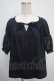 画像1: axes femme / 袖レース2WAYブラウス M 紺 Y-25-05-10-043-AX-BL-SZ-ZY (1)
