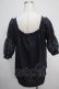 画像2: axes femme / 袖レース2WAYブラウス M 紺 Y-25-05-10-043-AX-BL-SZ-ZY (2)