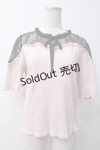 DearMyLove / レース切替リブトップス 3L ピンク Y-25-05-14-042-EL-TO-SZ-ZY
