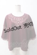 axes femme / レースデザインニットプル M ワイン Y-25-05-14-045-AX-TO-SZ-ZI