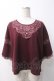 画像1: axes femme / レースデザインニットプル M ワイン Y-25-05-14-045-AX-TO-SZ-ZY (1)
