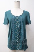 axes femme / ビジューフレア袖プルオーバー M グリーン Y-25-05-14-046-AX-TO-SZ-ZY