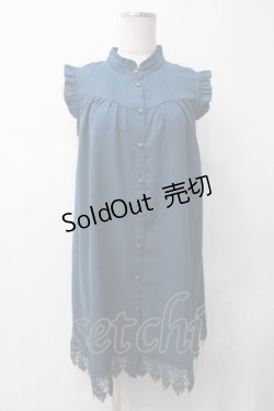画像1: axes femme / 裾レースノースリチュニック F Bグリーン Y-25-05-14-047-AX-TO-SZ-ZY