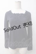 axes femme / レース使いインナープルオーバー M 紺 Y-25-05-14-048-AX-TO-SZ-ZY