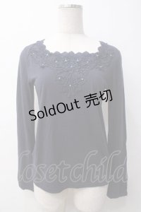 axes femme / レース使いインナープルオーバー M 紺 Y-25-05-14-048-AX-TO-SZ-ZY
