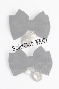 axes femme / リボンシューズクリップ  黒 Y-25-05-14-007-AX-ZA-SZ-ZY