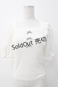Ank Rouge / リブトップス M アイボリー Y-25-05-14-060-CA-TO-SZ-ZY