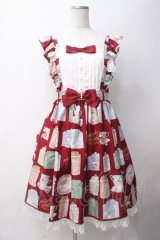 Angelic Pretty / Memorial Tea Museumジャンパースカート  赤 Y-25-05-14-074-AP-OP-SZ-ZY