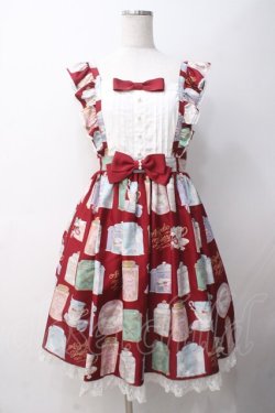 画像1: Angelic Pretty / Memorial Tea Museumジャンパースカート  赤 Y-25-05-14-074-AP-OP-SZ-ZY