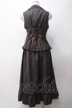 画像2: axes femme / ベスト&スカートドッキングセットアップ M 茶 Y-25-05-14-075-AX-JA-SZ-ZY