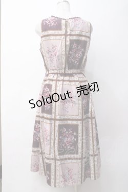 画像2: axes femme / 額縁柄ワンピース  ワイン Y-25-05-14-078-AX-OP-AS-ZY