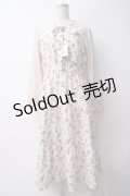 axes femme POETIQUE / フラワーシフォンワンピース  オフｘピンク Y-25-05-14-081-AX-OP-AS-ZY