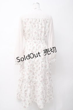 画像2: axes femme POETIQUE / フラワーシフォンワンピース  オフｘピンク Y-25-05-14-081-AX-OP-AS-ZY